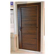 Wooden color size customized aluminium louvre door